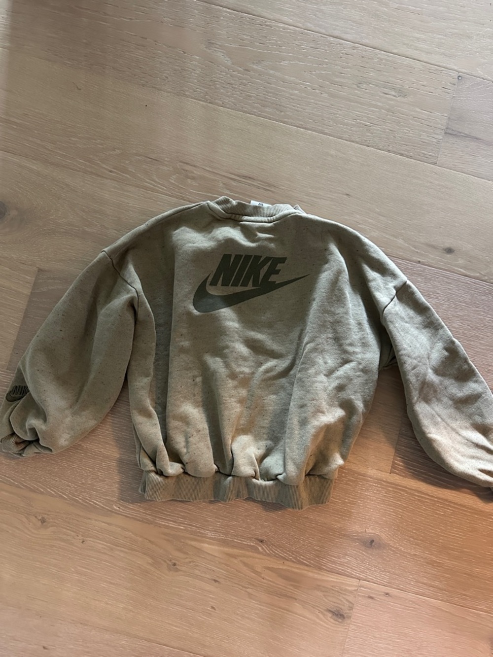 Nike Olive Tone Back-Logo Crewneck Sweatshirt
